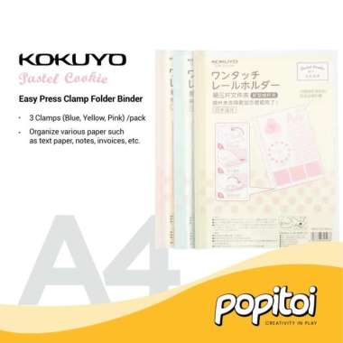 Kokuyo Easy Press Clamp Folder Binder A4 Plastik Jilid Buku File