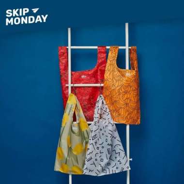 Skip Monday Forever Ever Shopping Bag Tas Belanja Lipat Folding Bag Banana Factory