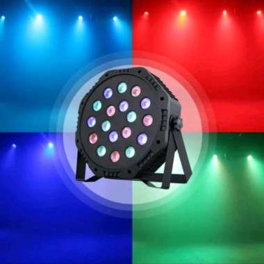 Lampu sorot disco led RGB 18 Led Ac 220V / Lampu par disco led RGB 18 Led Ac220V