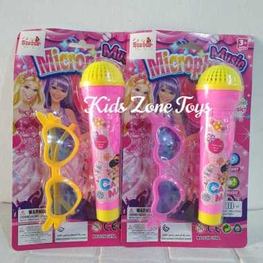 Mainan Microphone Karoke & Kacamata / Mainan Anak Mic Karoke