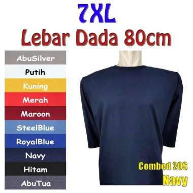 Kaos Oblong Polos Katun Jumbo Big Size 7XL Kuning