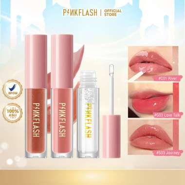 PINKFLASH LASTING GLOSSY LIP GLOSS BIBIR S03