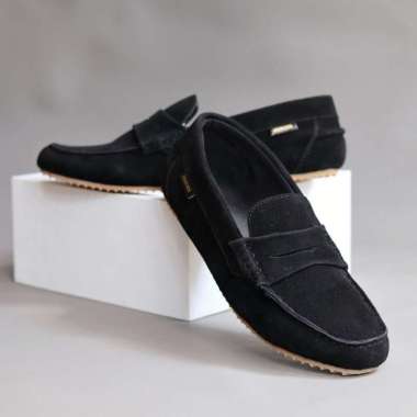 Supervice SEPATU SLIP ON PRIA MULES PANSUS COWOK DEWASA ORIGINAL HEROES SUEDE HITAM CREAM TAN SANTAI