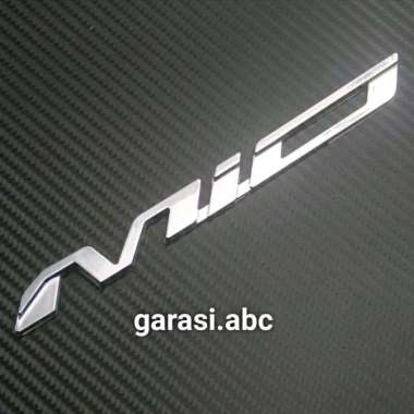 Stiker Emblem Badge Body Yamaha Mio Timbul 3D Sticker Tulisan Logo Krom Chrome 3 D Dimensi Silver Me