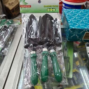 garden tools kenmaster 1set alat kebun sekop garpu kebon tanah taman Multicolor