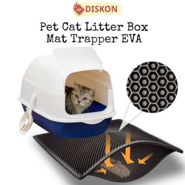 DISKON !!! Tempat Bak Pasir Kucing & Karpet Keset Alas Pasir Kucing navy