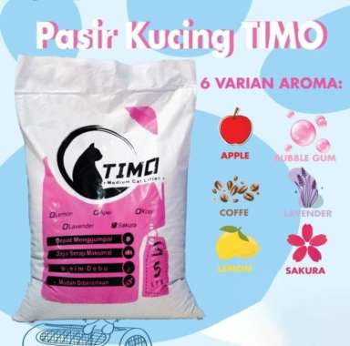 Pasir Gumpal Kucing TIMO Cat Litter 5 L ~ Pasir Wangi Bentonite 5L KOPI