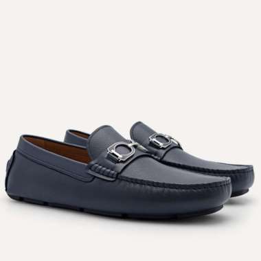 PM172 PEDRO SEPATU LOAFER PRIA ORIGINAL LOAFERS PANSUS MOCCASIN KULIT BIRU NAVY BLUE