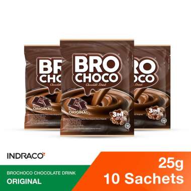 BROCHOCO Original R10 Chocolate Drink / Minuman Coklat (10 sachets x 25g)
