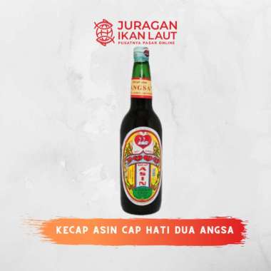 Kecap Asin Cap Hati Dua Angsa Botol - 600 Ml