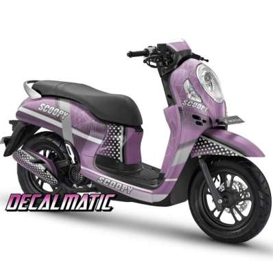 Stiker Full Body + Decal Dashboard Honda Scoopy 2012-2023 Grafis 13 2020-2023 Ungu