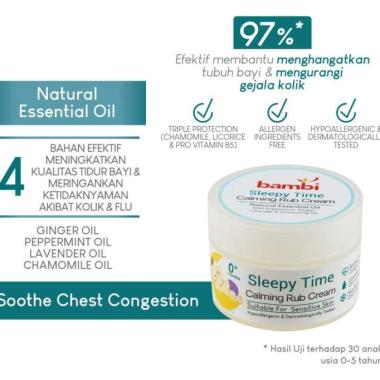 Bambi Baby Sleepy Time Calming Rub Cream 40gr