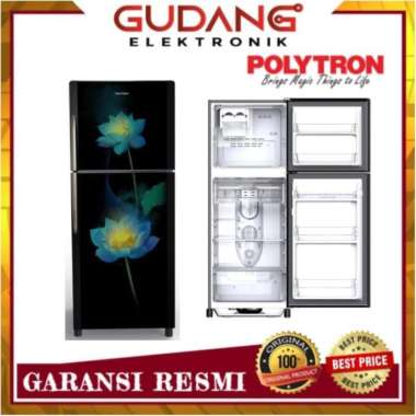 LEMARI ES 2 PINTU POLYTRON PRM 28 PL KULKAS POLYTRON PRM-28PR