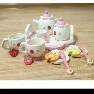 wooden toys mother garden tea set Multicolor