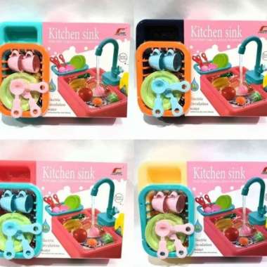 mainan wastafel anak kitchen sink tempat cuci piring Multicolor