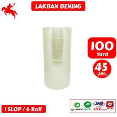 lakban bening ksatria tape 100 yard (1 slop) Multicolor