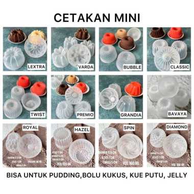 12 PCS Cetakan Puding Mini / Loyang Ager Mini Plastik / Cetakan Bolu Kukus Kue Putu Pudding Jelly Ag
