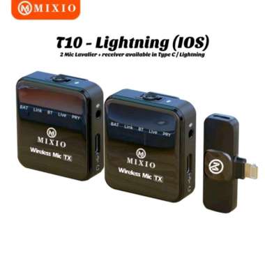 MIXIO-T10 Wireless 2mic Microphone Professional Mikrofon Lavalier HP
