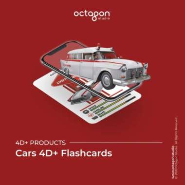 kartu cars 4d+ / flash card / mainan edukasi anak (octagon studio) Multicolor