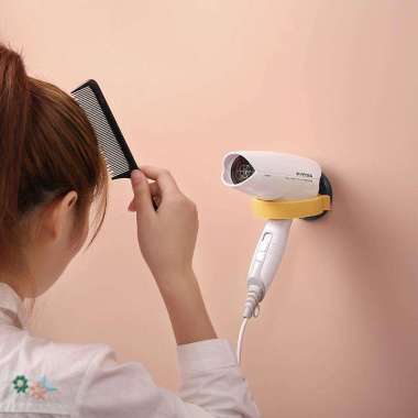 UNNISO - Hairdryer Rack Wall Hanger/Hanger Hairdryer/ HairDryer Hanger Storage