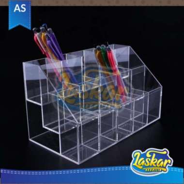 acrylic rak pulpen/rak alat tulis/rak perlengkapan toko/multifungsi Multicolor