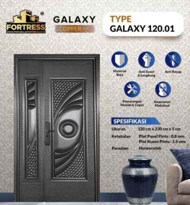 PINTU BAJA FORTRESS / PINTU RUMAH/ PINTU BAJA GALAXY 120 120x230