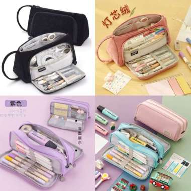 kotak pensil angoo original corduroi / tempat pensil pencil case angoo Multicolor