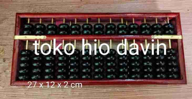 sempoa kayu/ papan sempoa/ wooden abacus/ alat hitung sempoa 13 tiang2 Multicolor