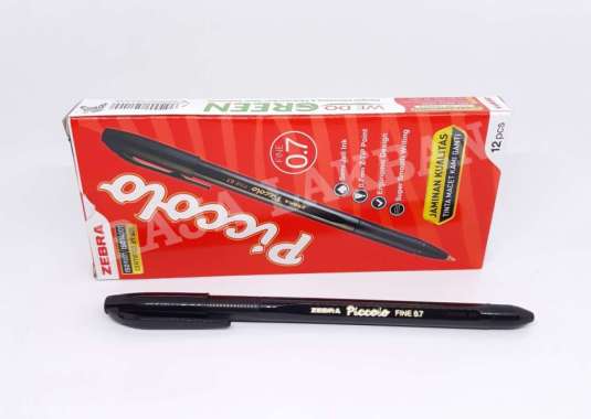Pulpen / Pen ZEBRA Piccolo / Piccandy 0.7 mm - PER LUSIN - PICCOLO Black
