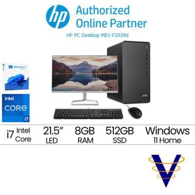 HP PC Desktop M01-F2028d i7-12700 8GB 512SSD W11+OHS
