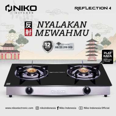 Niko Reflection 4 Kompor Gas Kaca 2 Tungku New Produk!! bubble
