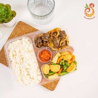 Nasi Box Plant Based Vegan Beef Smoothiemama Vegan Rice Box Premium Sehat Enak Berkualitas Diet Box
