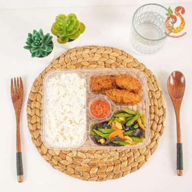 Nasi Box Plant Based Vegan Chicken Karage Smoothiemama Vegan Rice Box Premium Sehat Enak Berkualitas