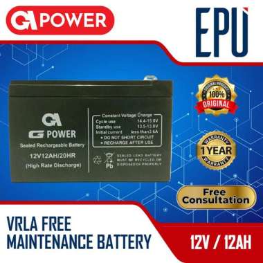 Aki UPS Gpower 12V - 12AH (Garansi Resmi). Battery UPS / Baterai UPS