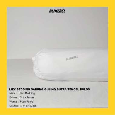 Sarung Guling Hotel Kingkoil/King Koil Liev Bedding Sutra Alur Tencel Putih Polos
