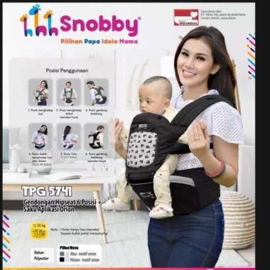 Snobby Tpg5741 Gendongan Hipseat Bayi 6Posisi Saku Series Orion Multicolor