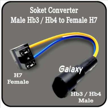 Soket Lampu Converter - Male H11 HB3 HB4 to Female H7 H11 HB3 HB4 Cewe HB4 - Male HB3 HB4