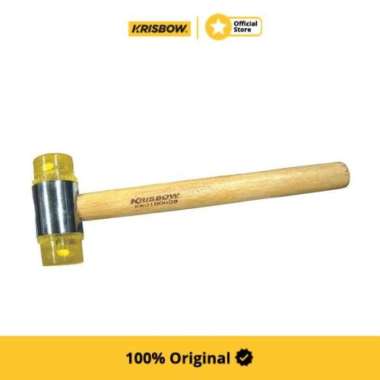 Krisbow Hammer Palu Plastik Dengan Handle Kayu 3 Cm
