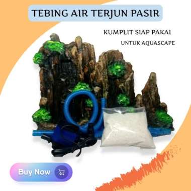 Tebing air terjun pasir aquascape fullset murah siap pakai Multicolor