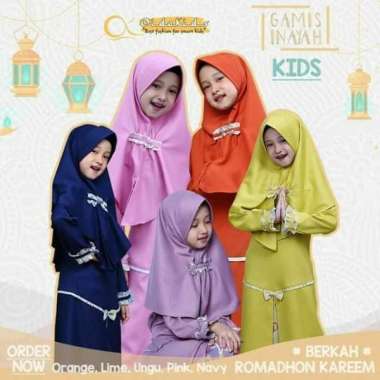 Set Gamis Anak Inayah OIDOKIDS JUNIOR 8910 Multicolor