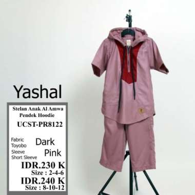 kurta anak laki laki al amwa lengan pendek hoodie Multicolor