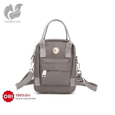 2211 Tas Selempang Wanita Sling Bag Wanita Shoulder Bag Wanita Bahan Anti Air Fossil Gray