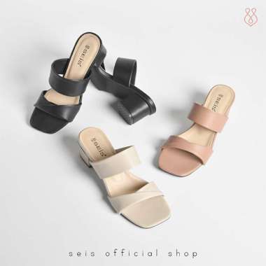 SEIS Amori Sandal Heels Wanita Hak 5 cm 40 black