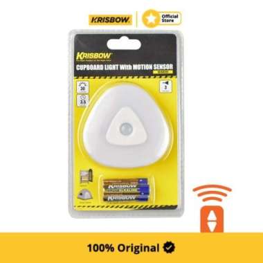 Krisbow Push Light Lampu Cupboard W/ Sensor Gerak 10 Lm