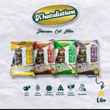 KHATULISTIWA 20KG LTR PASIR GUMPAL WANGI KUCING CAT SAND BAGUS SAME DAY