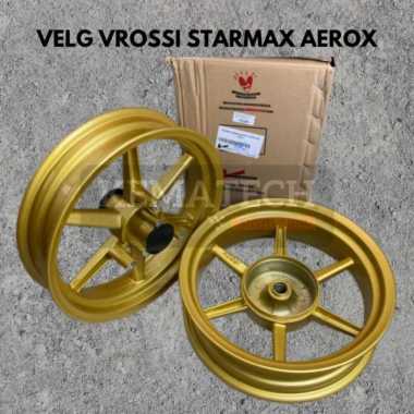 VELG MOTOR VROSSI STARMAX YAMAHA AEROX PALANG 6 RING 14 (300/400) GOLD Multicolor