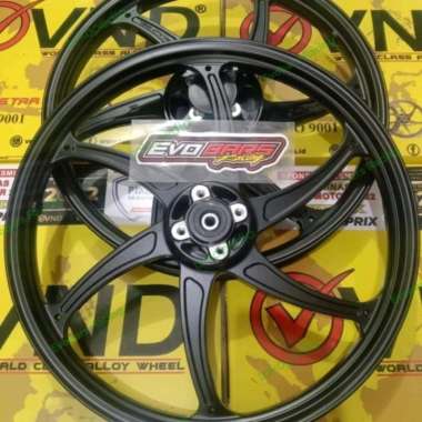 Velg Vnd Six Star Satria 2Tak Lumba Hiu Double Disc Black Multicolor