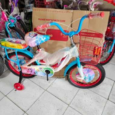 sepeda anak perempuan 5 tahun karacter sepeda mini 16 inchi - Multicolor
