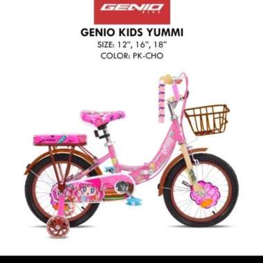 sepeda anak mini perempuan 16 inch genio yummi lipat - Multicolor