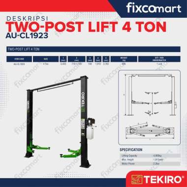 Tekiro Two Post Lift 4 Ton - Mesin Lift Mobil